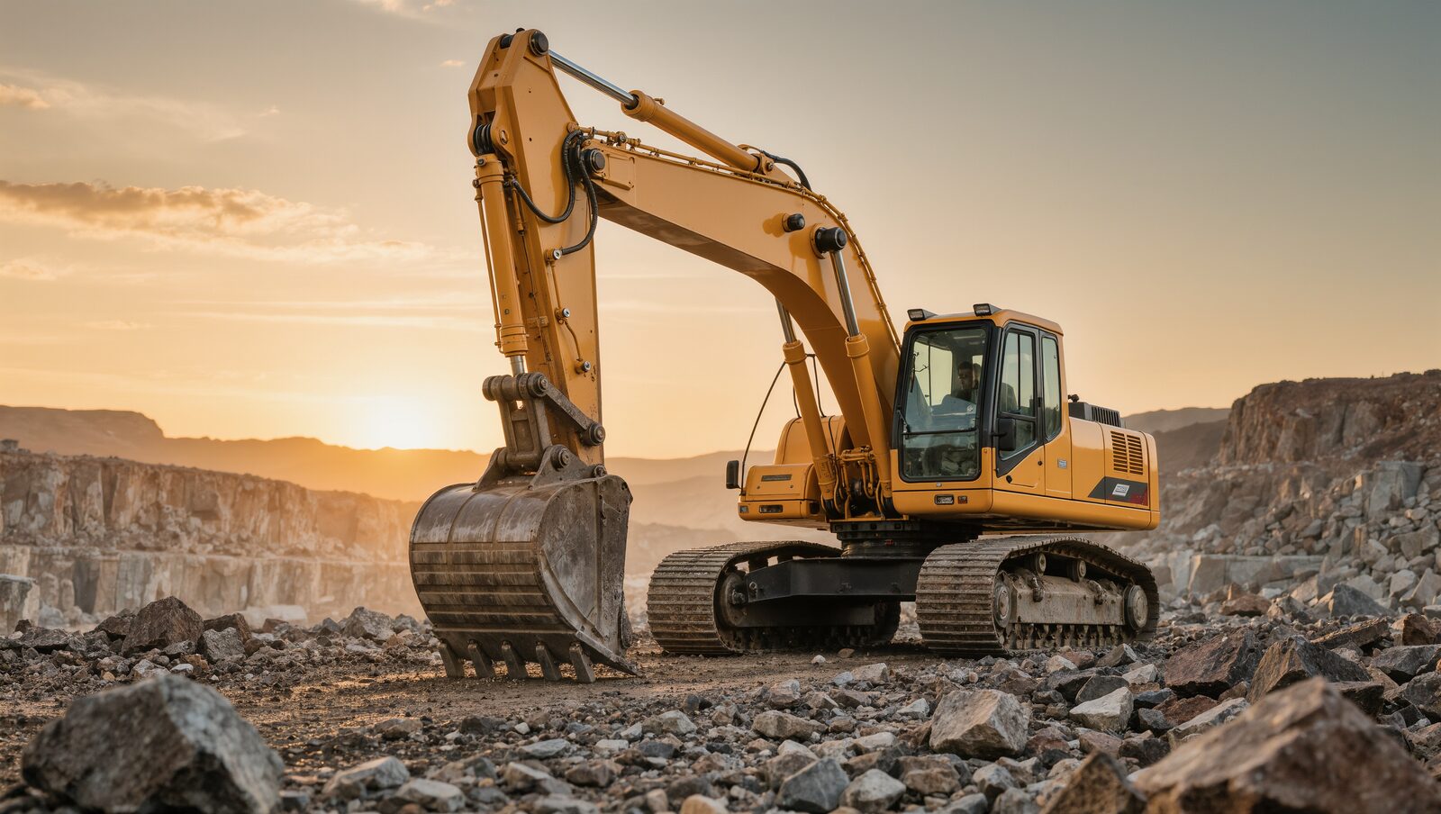 Liebherr R 9800 mining excavator illustration