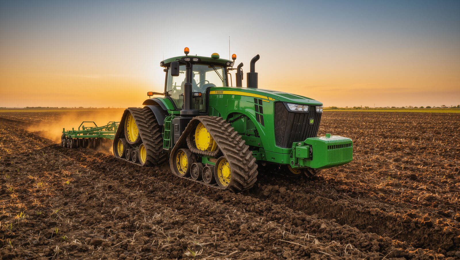 John Deere 9RX 640 articulated tractor illustration